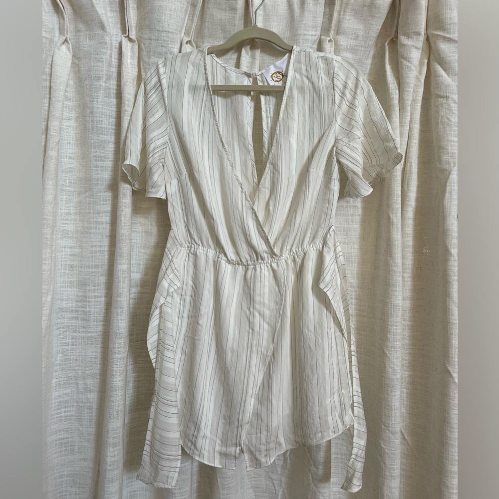 Blue Life White Romper